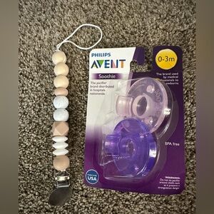 Philips Avent Soothie Pacifier with Beaded Clip